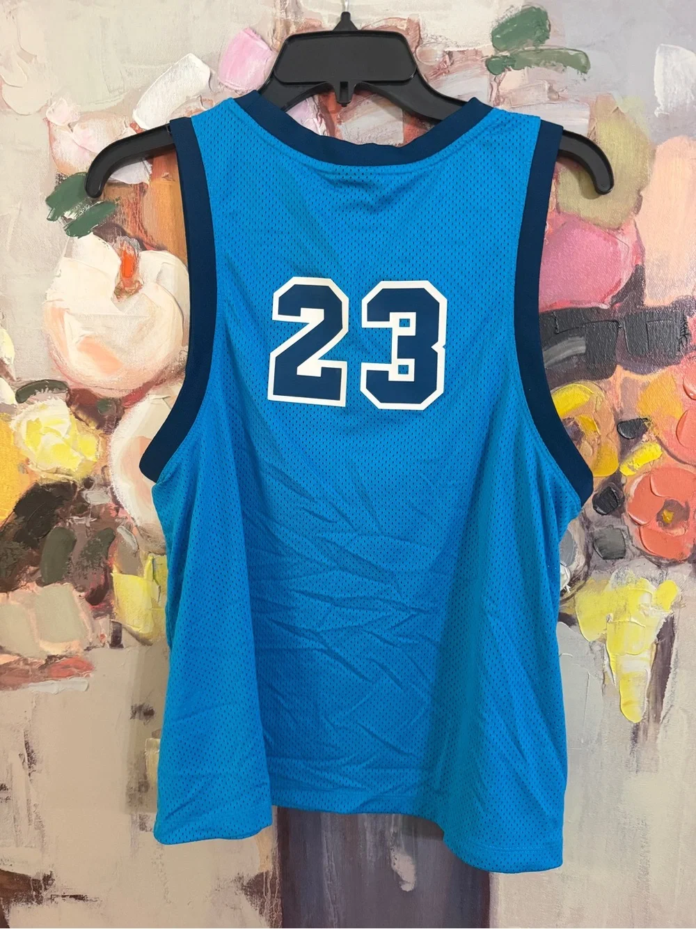 Jordan Kids Blue Mesh Tank with Navy Trim